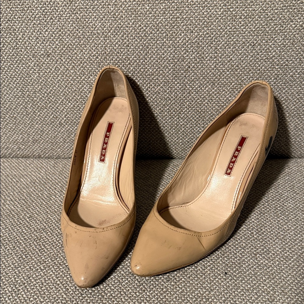 Prada PROJECT Women's Tan Leather Pumps